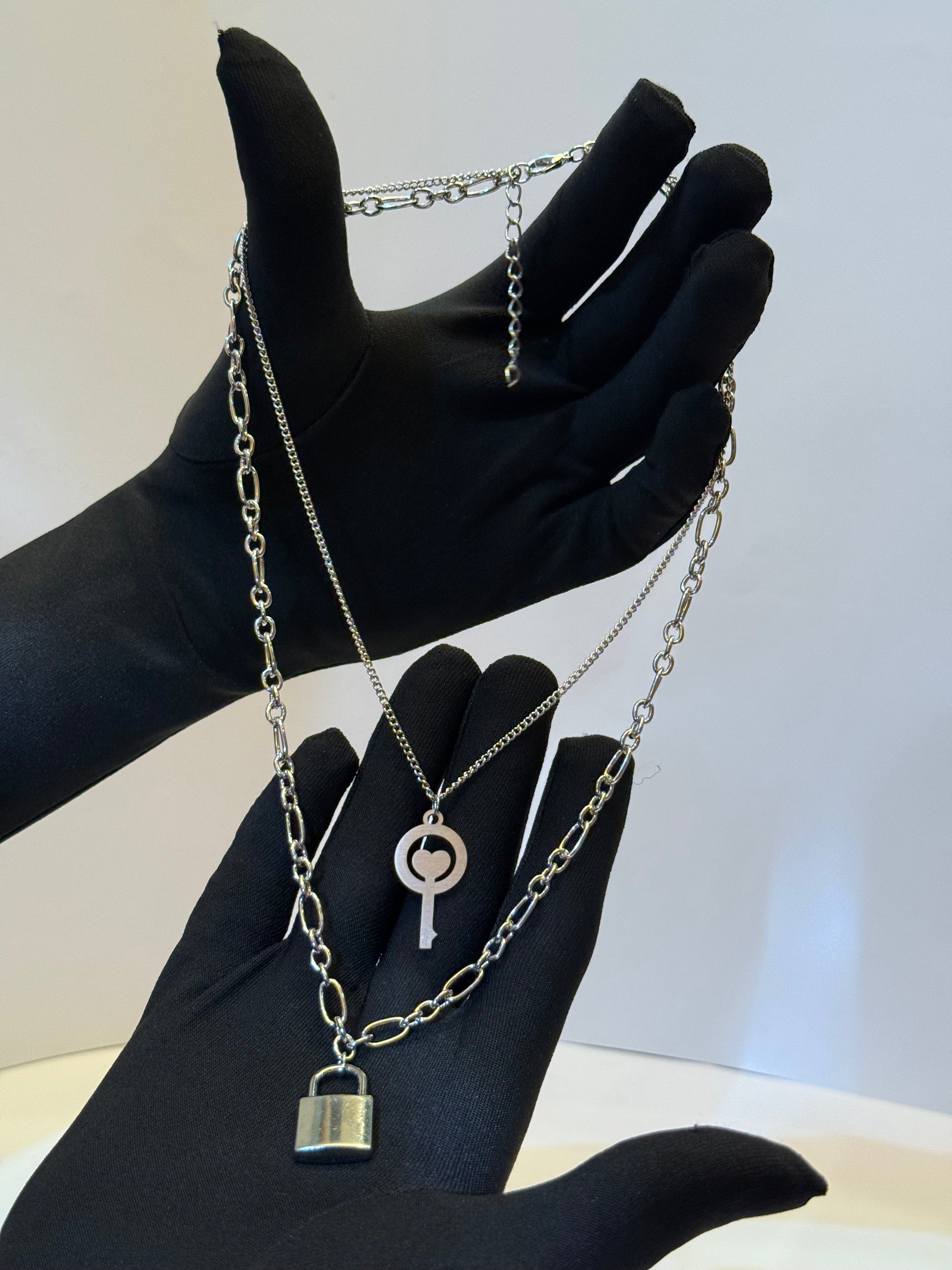 Lock&Key Couple Pendant